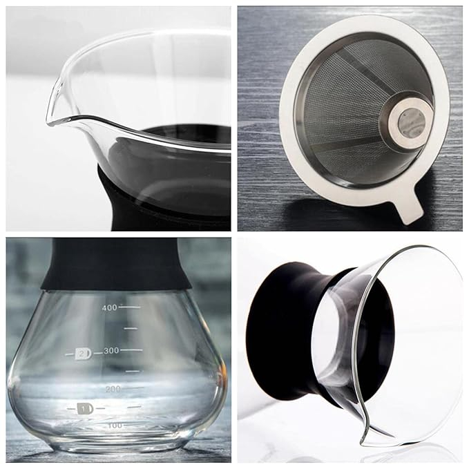 COFFEE POUR OVER GLASS 400ML  22715