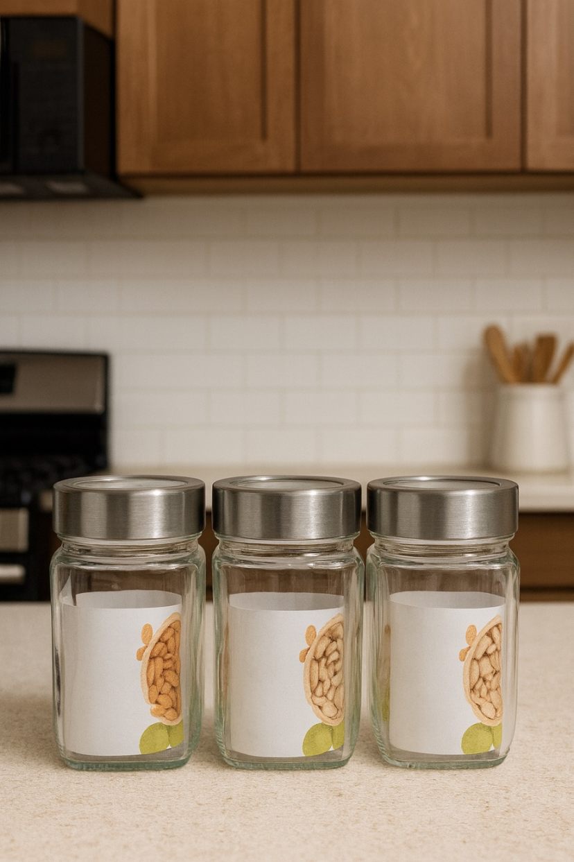 SQAURE  JAR  340ML 3PCS BOX PACK  22848 | H23012-W