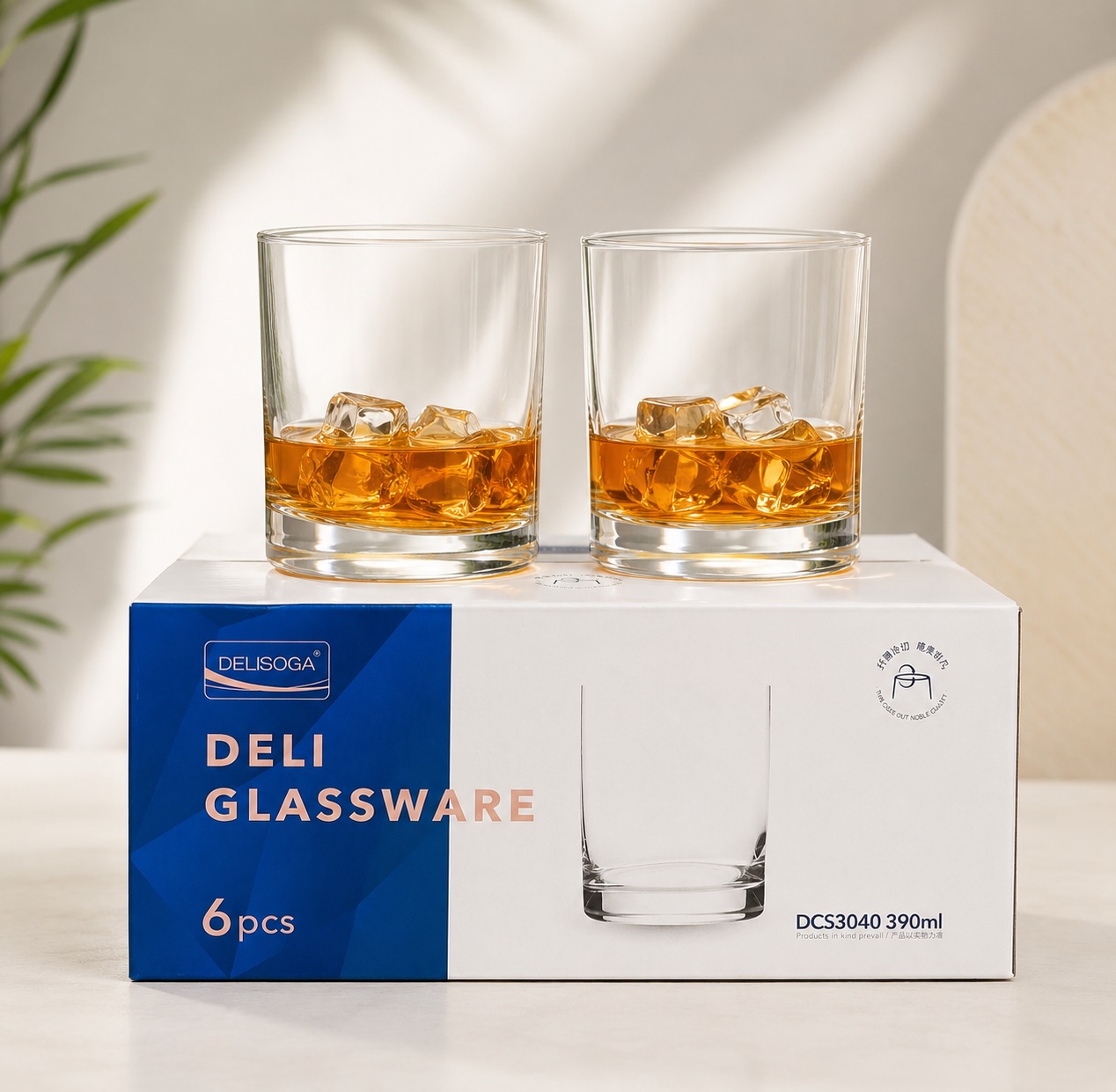 THIN  COLD CUT GLASS 390ML 6PCS   22875 | DCS3040