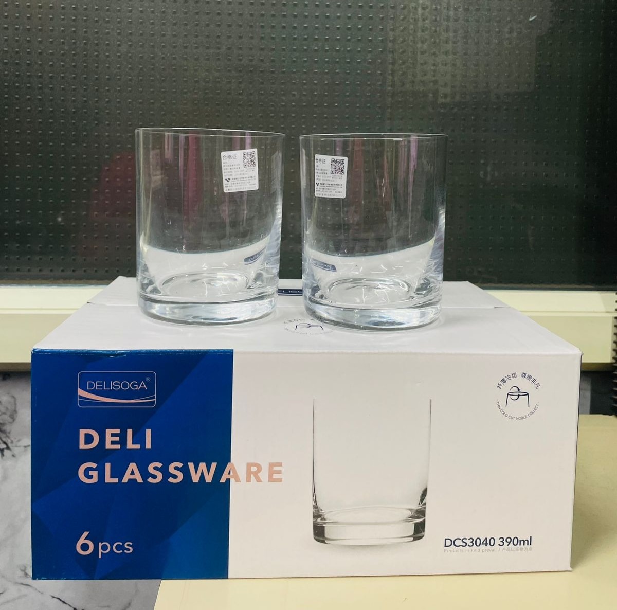 THIN  COLD CUT GLASS 390ML 6PCS   22875 | DCS3040