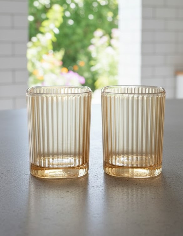 JUICE GLASS GOLDEN 200ML 6 PCS SET  23086 I TKB6002-BHA