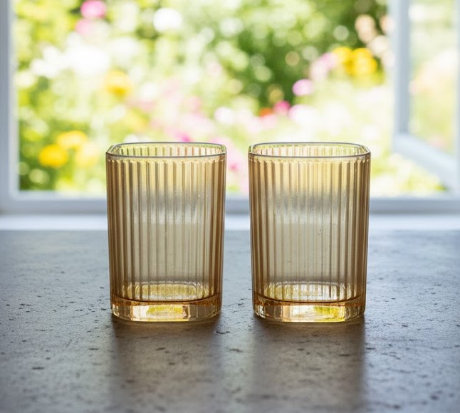JUICE GLASS GOLDEN 200ML 6 PCS SET  23086 I TKB6002-BHA