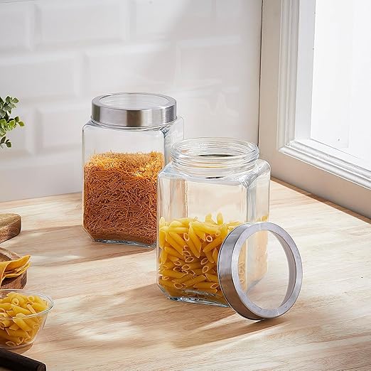 GLASS JAR STEEL LID 1000ML 23117 I H41890201