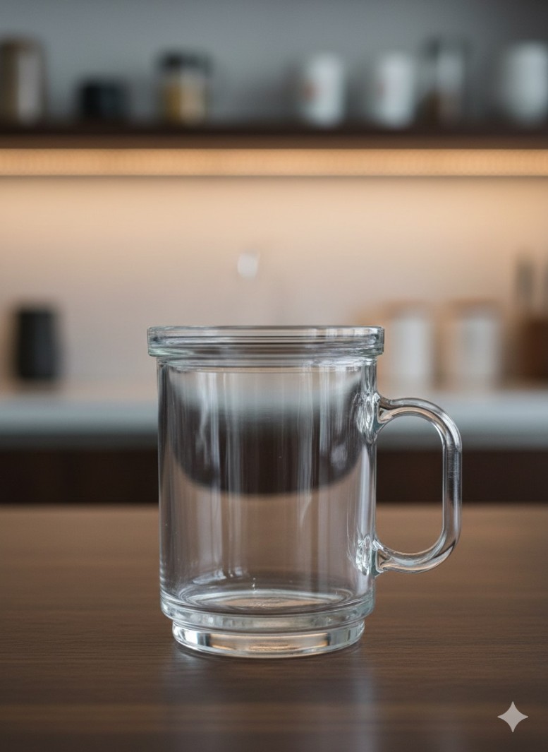 RAIN RIPPLE TEA CUP WITH LID 390ML  22752 | EZ385