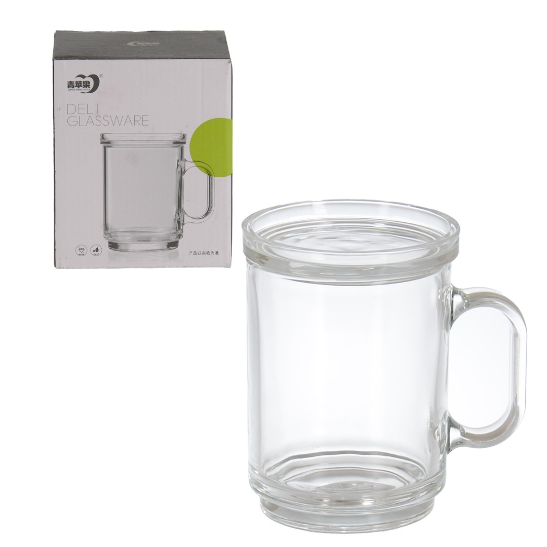 RAIN RIPPLE TEA CUP WITH LID 390ML  22752 | EZ385
