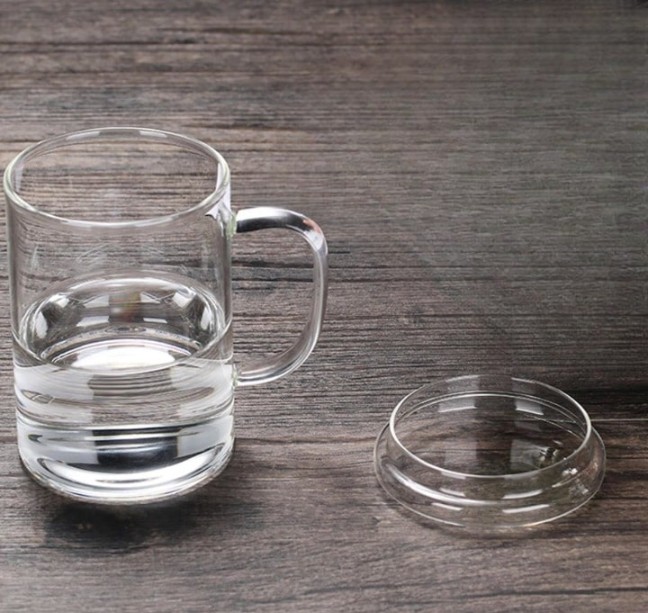 RAIN RIPPLE TEA CUP WITH LID 390ML  22752 | EZ385