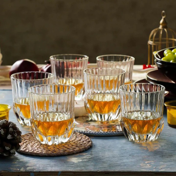 RIBBED WATER GLASS DL 160ML 6 PCS SET  22747 | TY4315-1