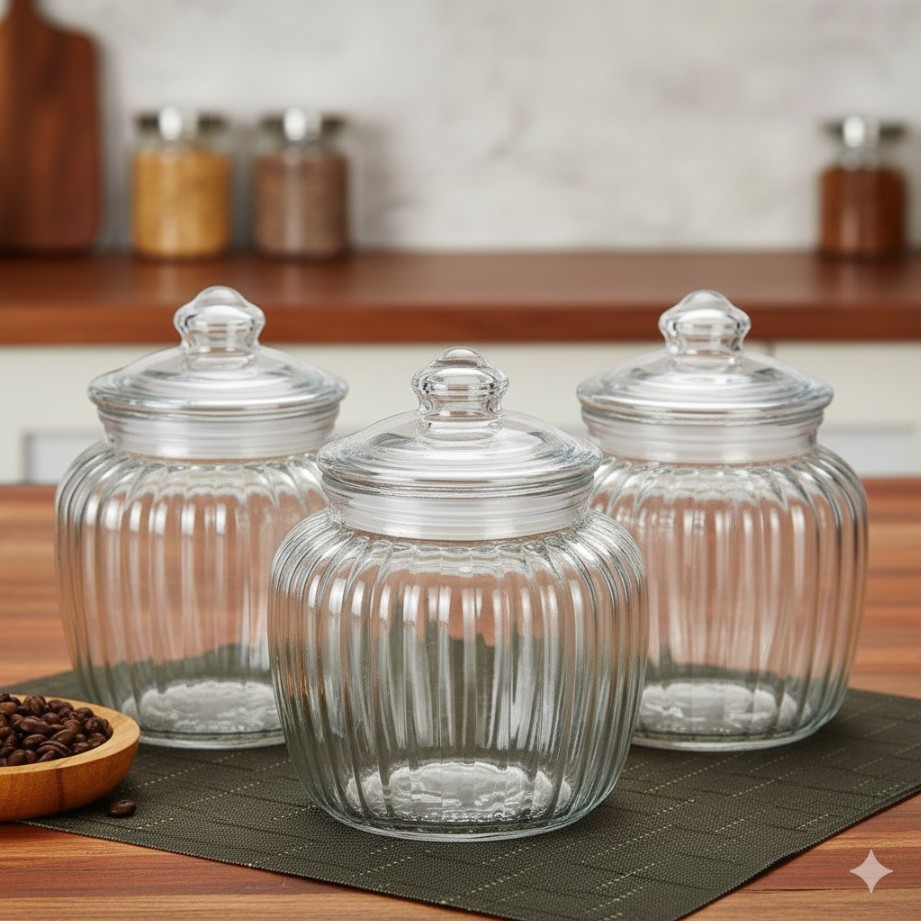 POP JAR ROUND 700ML 3 PCS SET BOX PACK 23132 | GTY-2510