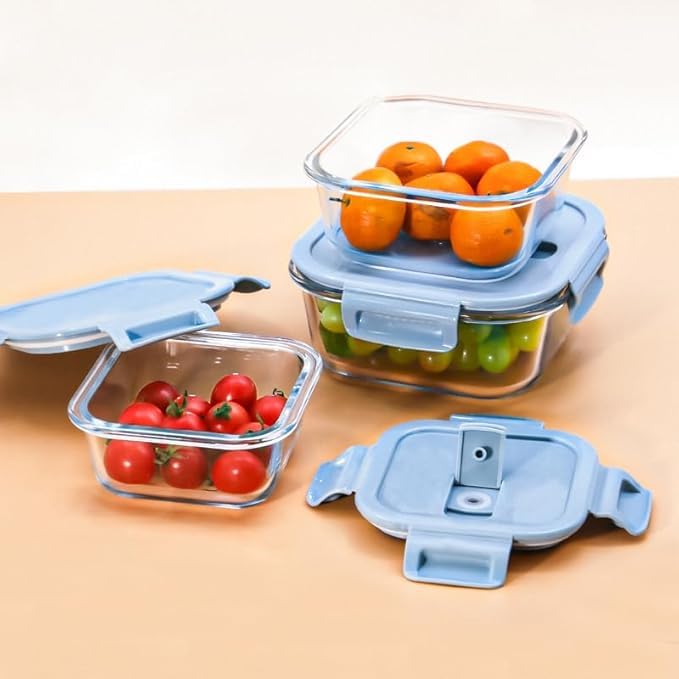 LUNCH BOX SQUARE 3 PCS SET BOX PACK 23133 | GTY-2505