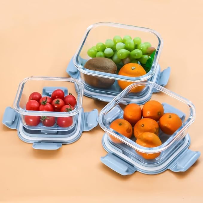 LUNCH BOX SQUARE 3 PCS SET BOX PACK 23133 | GTY-2505