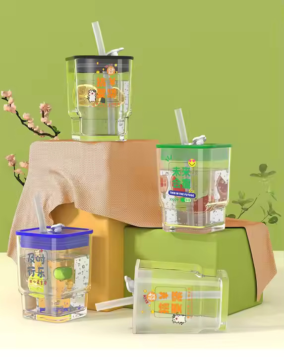 SIPPER BOTTLE SQUARE GLASS 470ML 22621 | VX-34