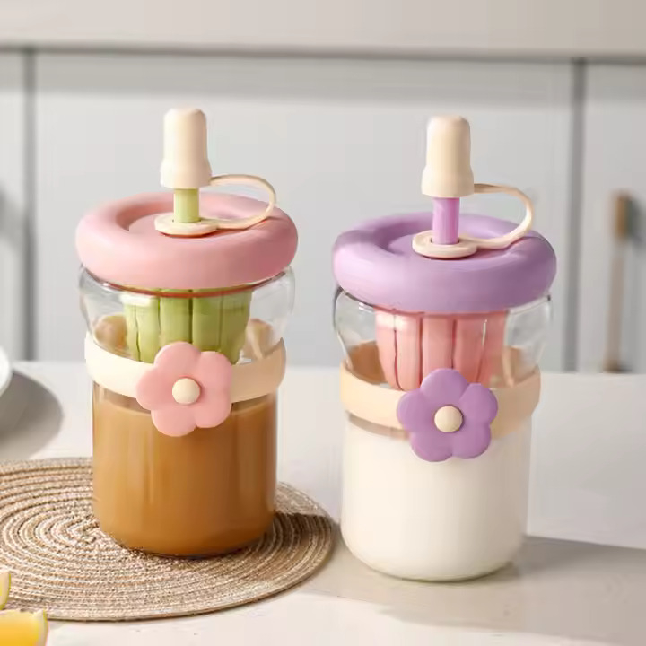 SIPPER BOTTLE FLOWER BAND 500ML 22624 | VX-27