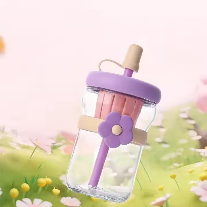 SIPPER BOTTLE FLOWER BAND 500ML 22624 | VX-27