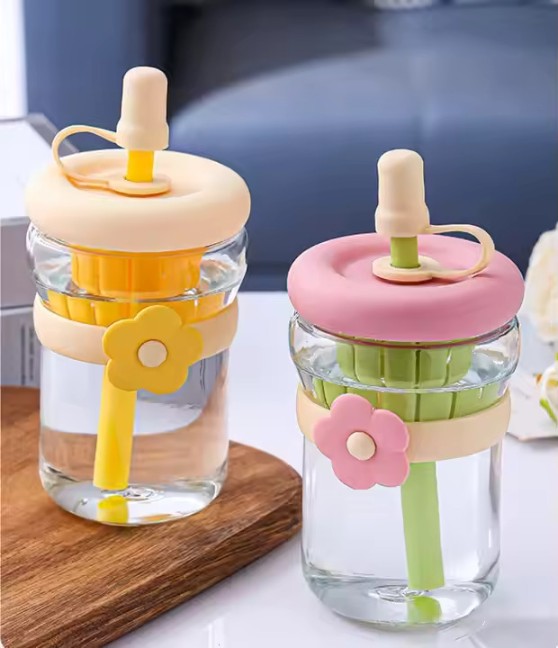 SIPPER BOTTLE FLOWER BAND 500ML 22624 | VX-27