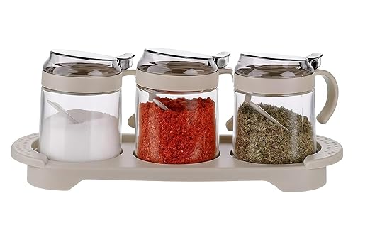 PICKLE JAR ON TRAY 400 ML 3 PCS SET 22673 | LY-L4C