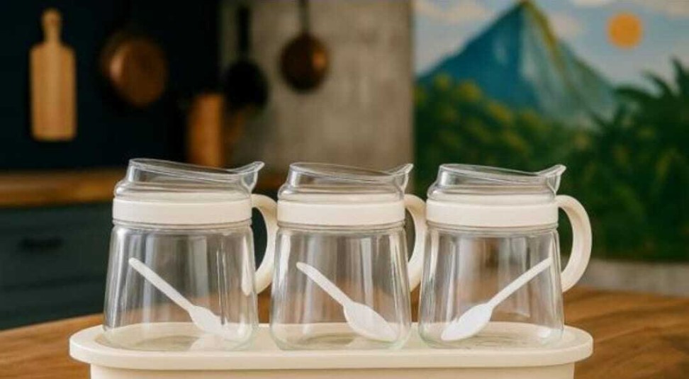 PICKLE JAR ON TRAY 400 ML 3 PCS SET 22673 | LY-L4C