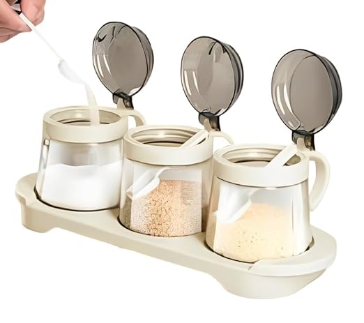 PICKLE JAR ON TRAY 400 ML 3 PCS SET 22673 | LY-L4C