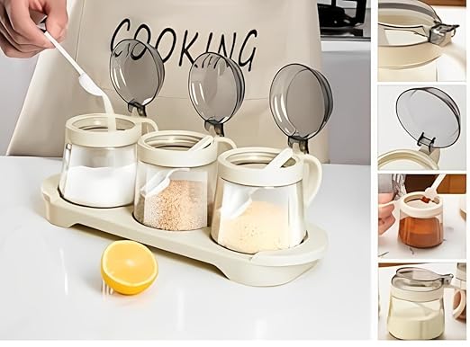 PICKLE JAR ON TRAY 400 ML 3 PCS SET 22673 | LY-L4C