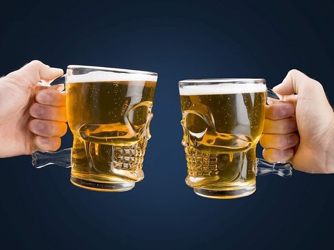 SKULL BEER MUG  500ML  6PC DELI 20559 | DZB309
