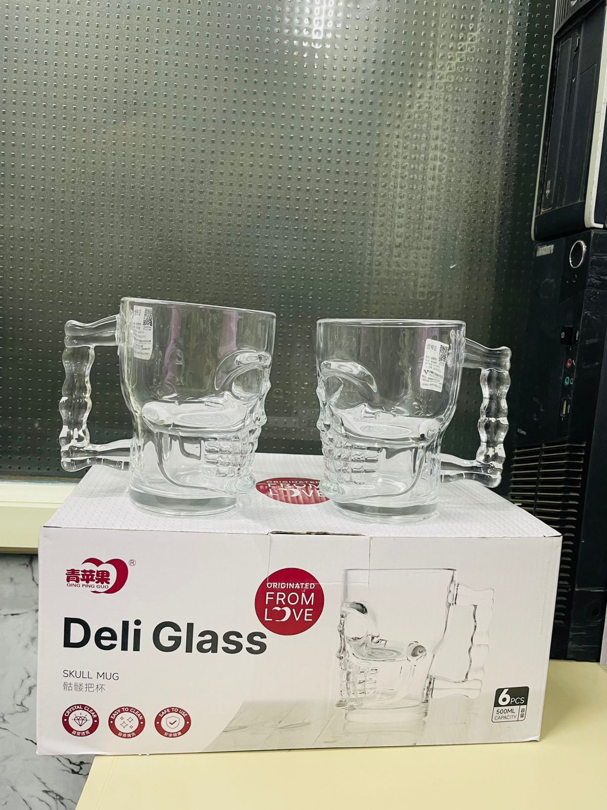 SKULL BEER MUG  500ML  6PC DELI 20559 | DZB309