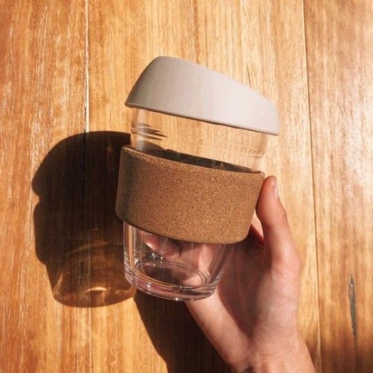 SIPPER GLASS CORK SILICON 550ML 22298