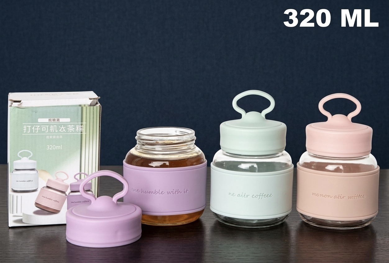 GLASS WATER BOTTLE PANGPANG  22395 | H6-0302