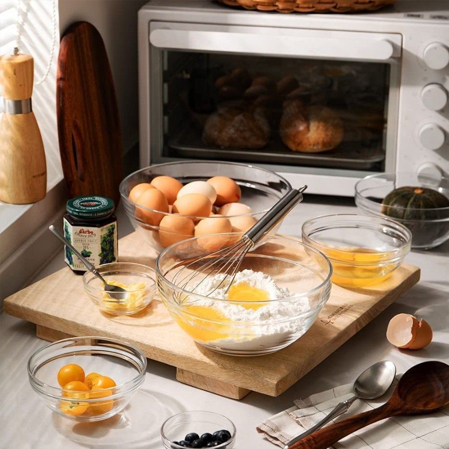 GLASS  BOWL SET ROUND 5 PCS LID  20868 | 808-B