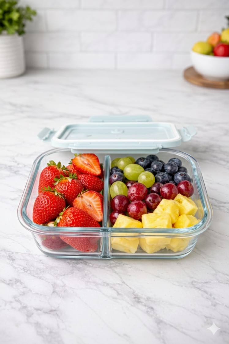 LUNCH BOX 2 PARTITION 1 LTR  22430|BX1001-2GD
