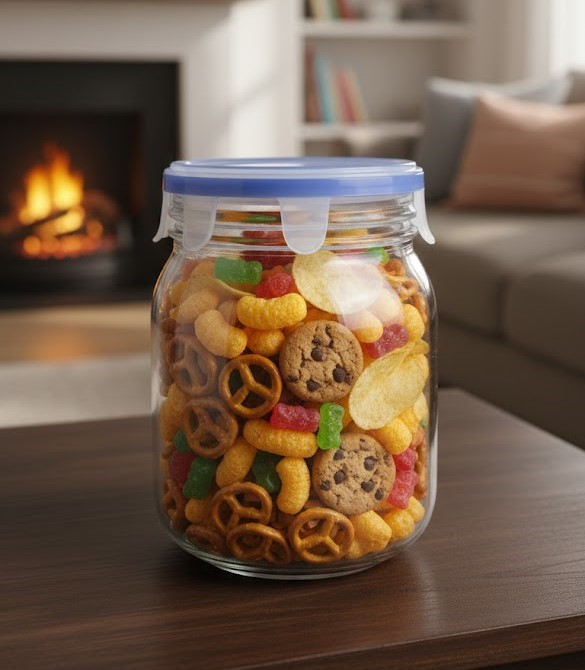 SQUARE STORAGE JAR 1 LTR BOX PACK  23104 I H4074-0301