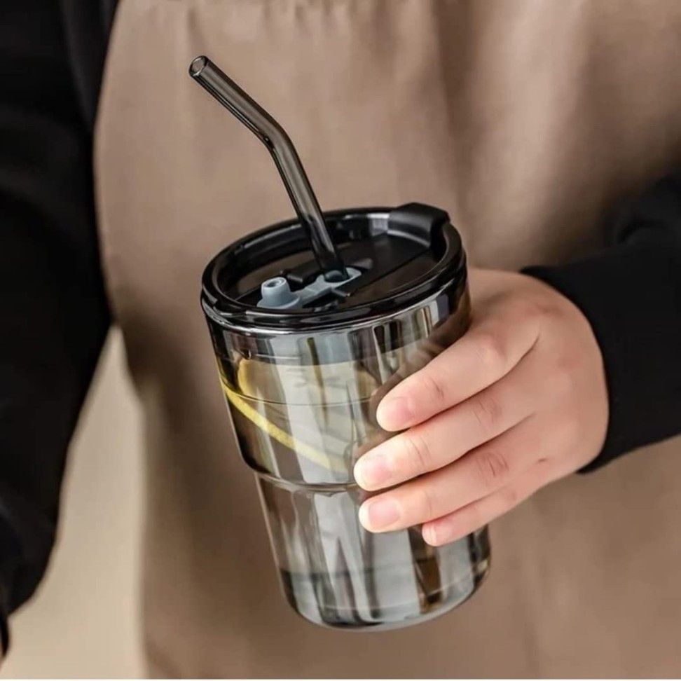 LEATHER GRIP MASON MUG 430ML 23153 | H6-0005-SMOKE