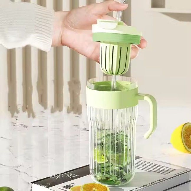 SIPPER MUG COLD EXTRACTION HANDLE STRAW CUP  22392 | H6-0035