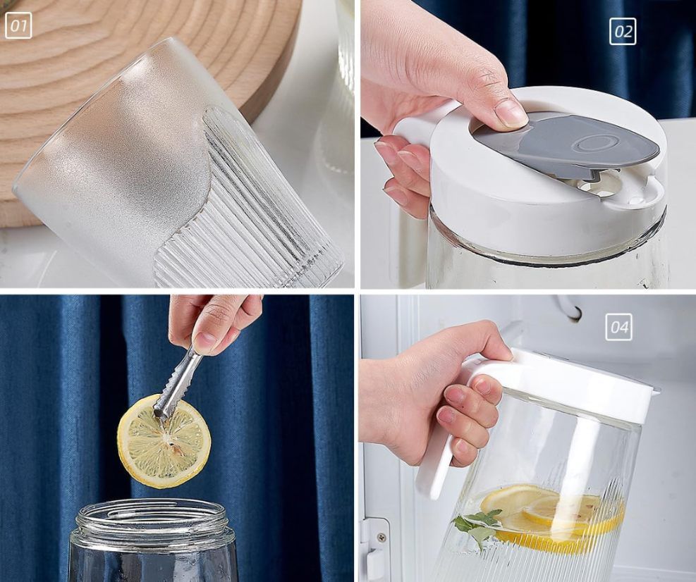 LINING JUG AND GLASS 5PCS 1.2LTR , 200ML 5PCS SET 22362 |LYSJ/L5