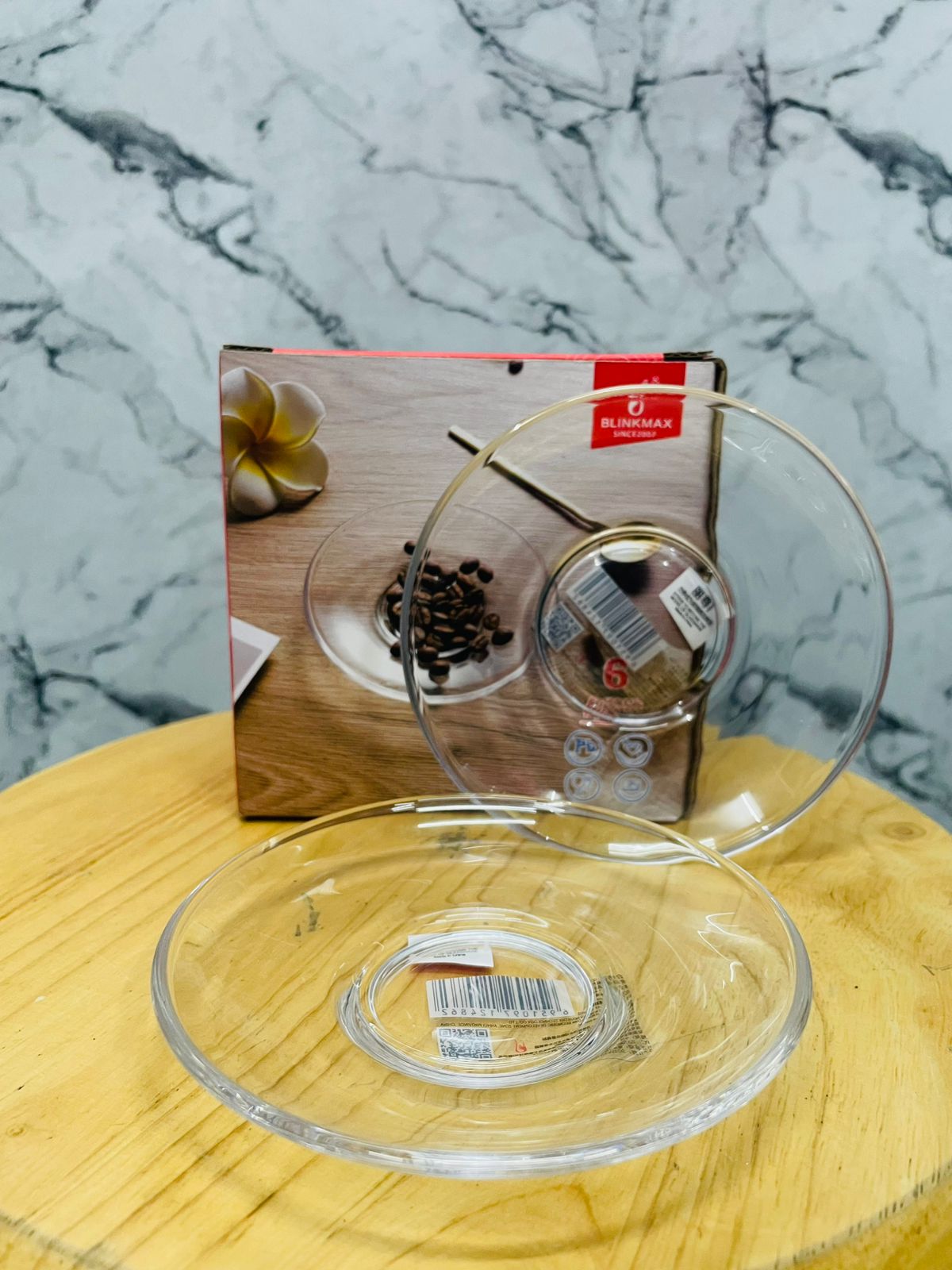 GLASS SAUCER SMALL 6PCS 20842 | KTW316