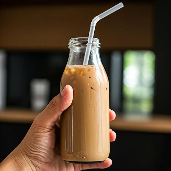 200ML GM MILK BOTTLES BLACK  CAP 22951