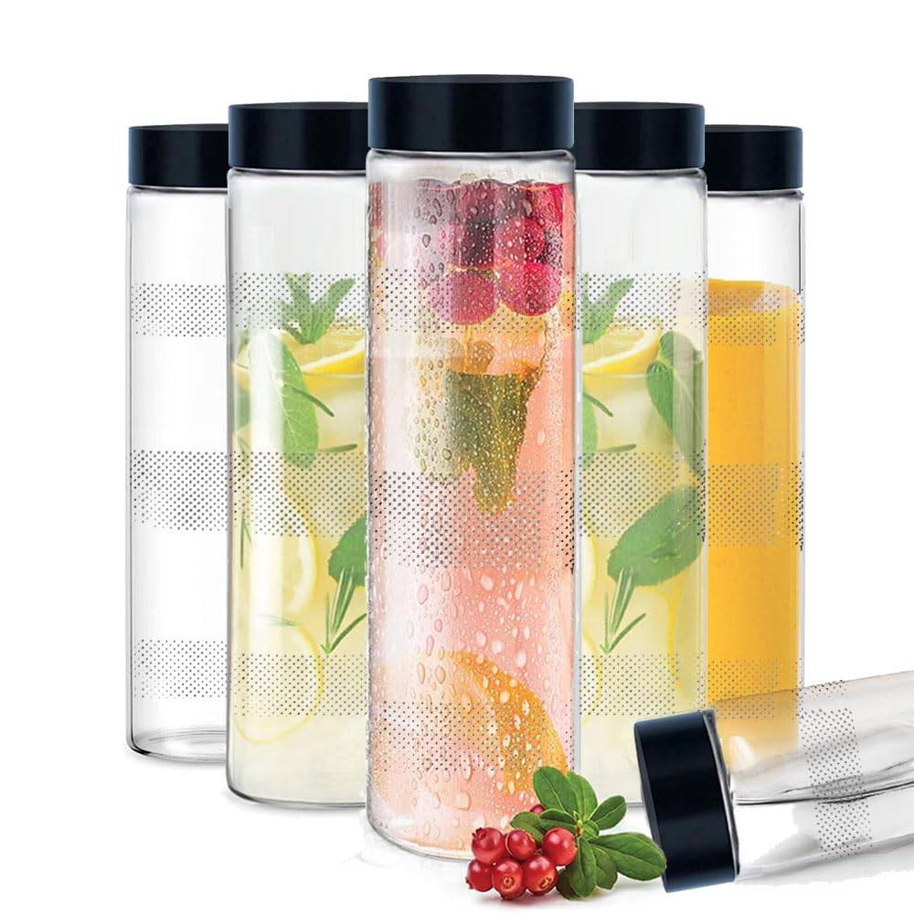 750ML SG WATER BOTTLES BLACK VERGINE PLASTIC CAP 22947