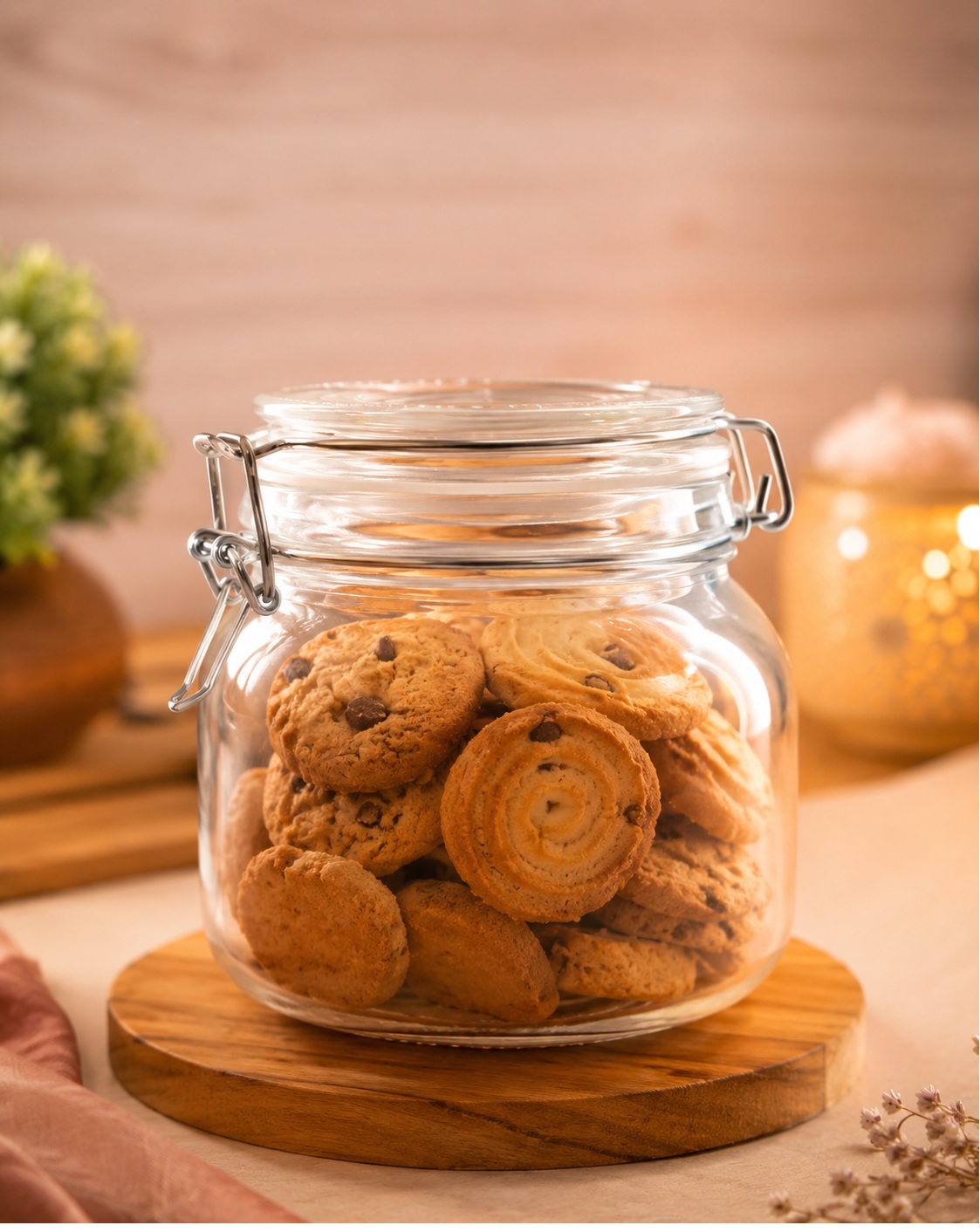SWING CAP SQUARE JAR 500ML BOX PACK 23079 I GDN73G-5