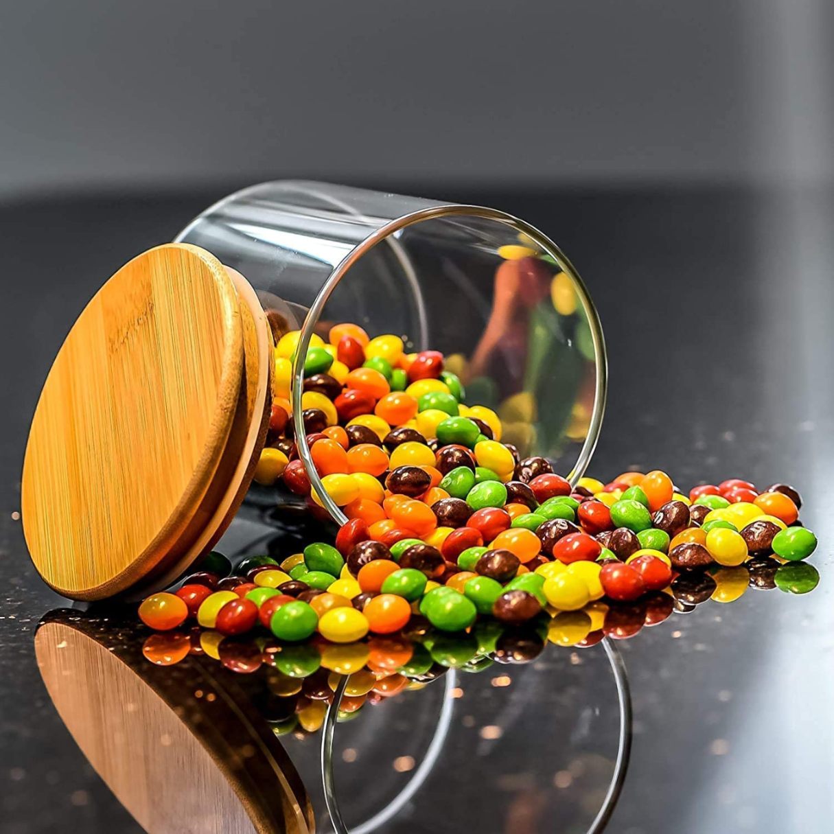 WOODEN LID JAR ROUND 685ML 20147 | GPG10-685-BB