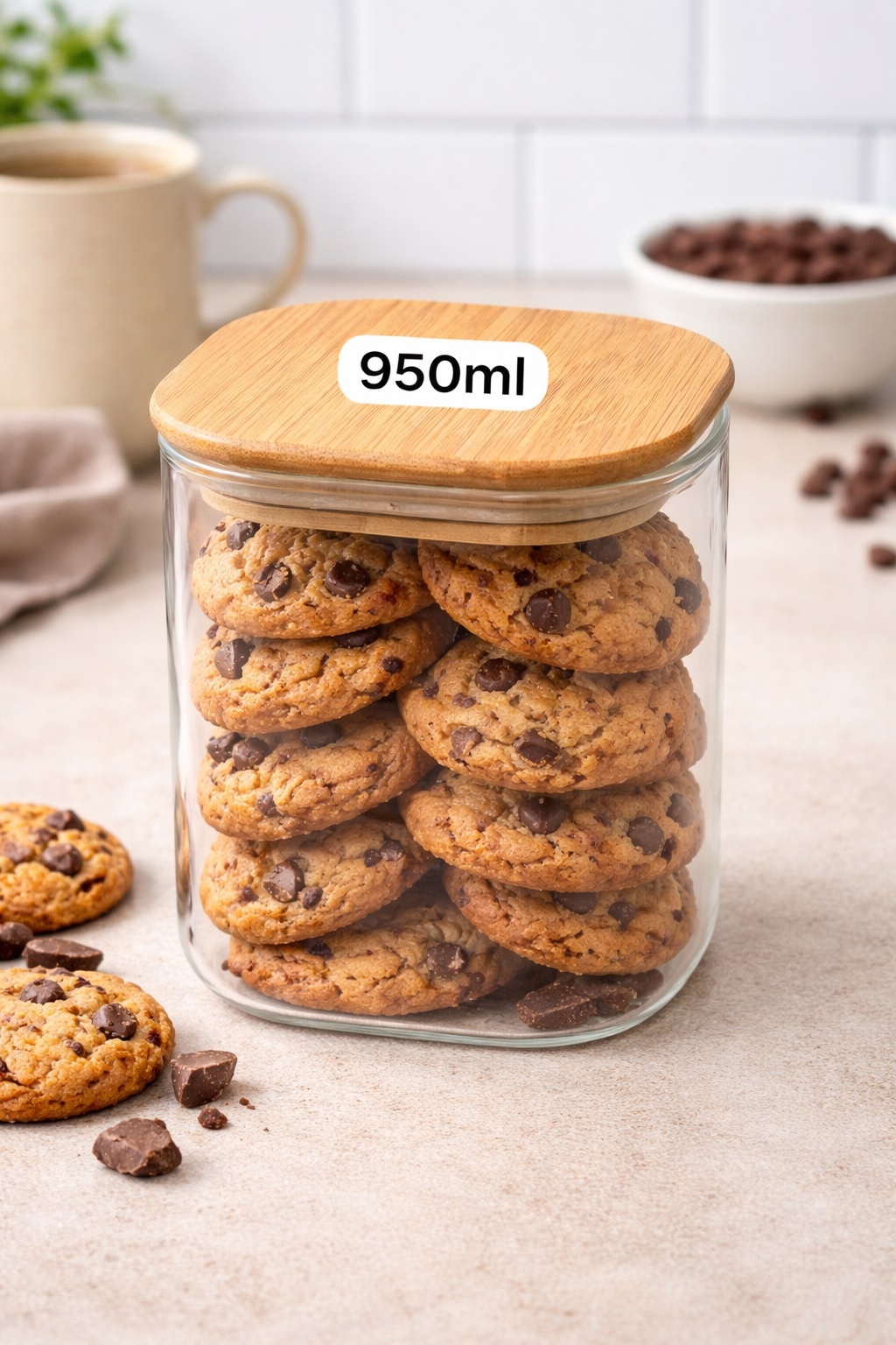 WOODEN LID JAR SQUARE 950ML  36 CTN  22525 | GPG16-950