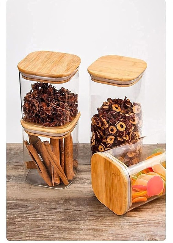 WOODEN LID JAR SQUARE  750ML 21160 |GPG16-750