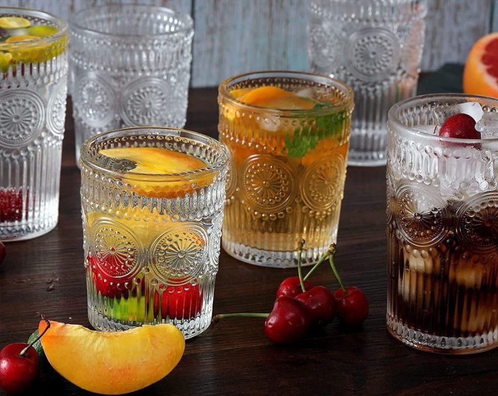EMBOSE WINE GLASS 250ML 6PCS 22323 |JSK-15012-6