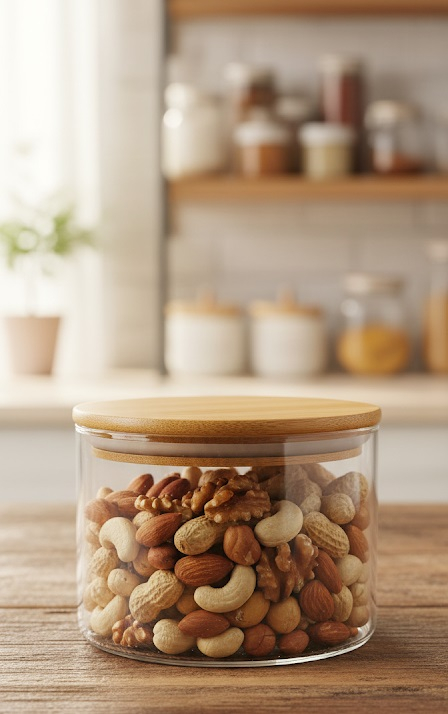 WOODEN LID JAR ROUND 500ML  21161 | GPG10-500