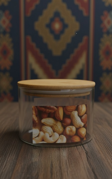 WOODEN LID JAR ROUND 500ML  21161 | GPG10-500