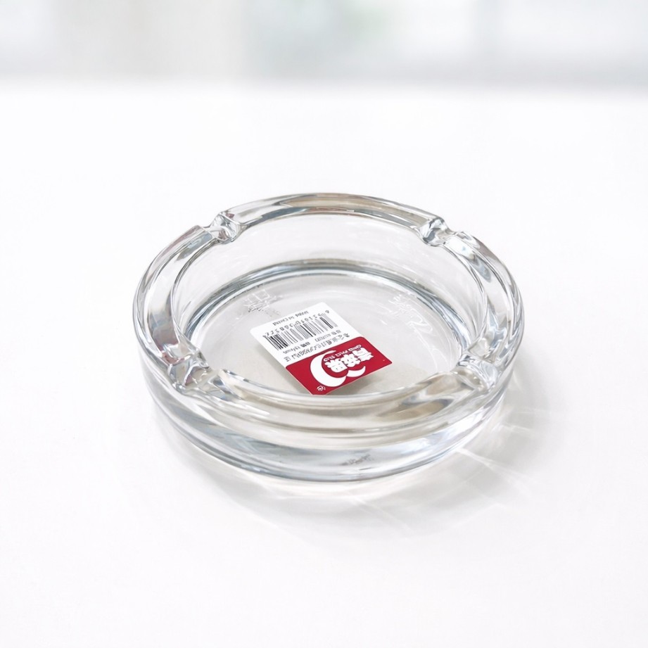 GLASS ROUND ASH TRAY 101MM.  21513 | YG1097