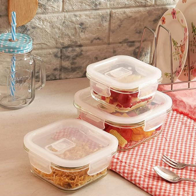 STORAGE LUNCH BOX SQUARE 3 PCS  23170 | WGPK02-L3