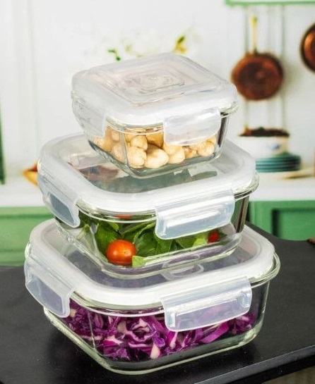 STORAGE LUNCH BOX SQUARE 3 PCS  23170 | WGPK02-L3