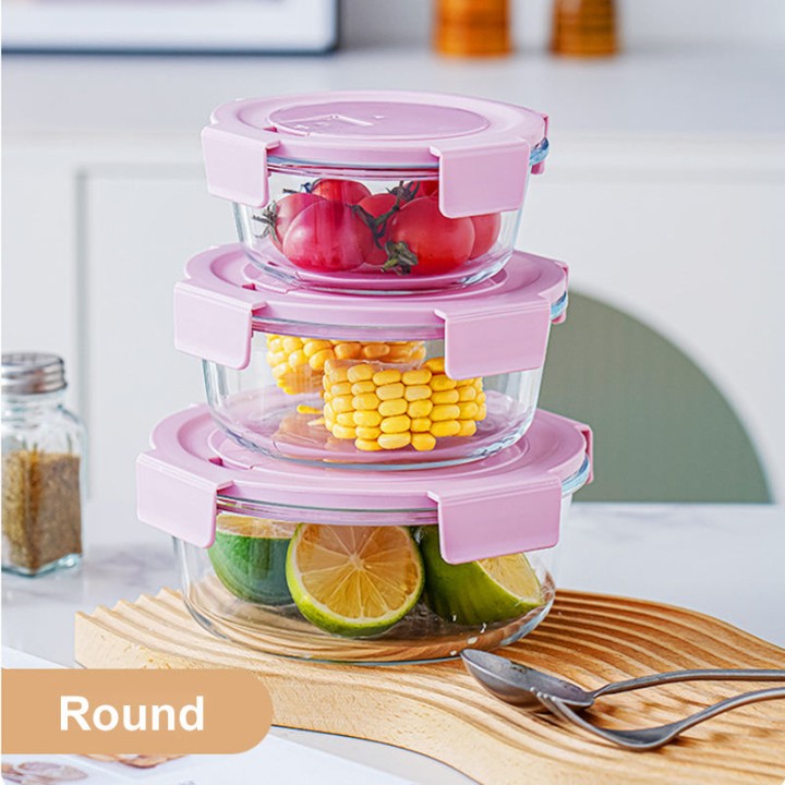STORAGE LUNCH BOX ROUND 3PCS SET  21514 | H2154-3