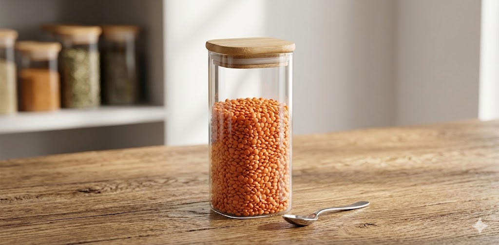 WOODEN LID JAR SQUARE 330ML 1PCS. 22203 |SMG14