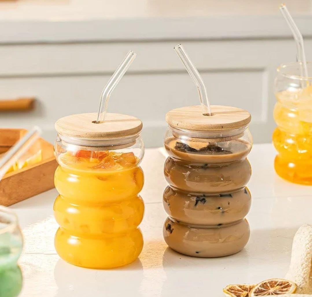 SIPPER TUMBLER WOODEN LID 500ML 2 PCS SET  23161 | WD67A-L1