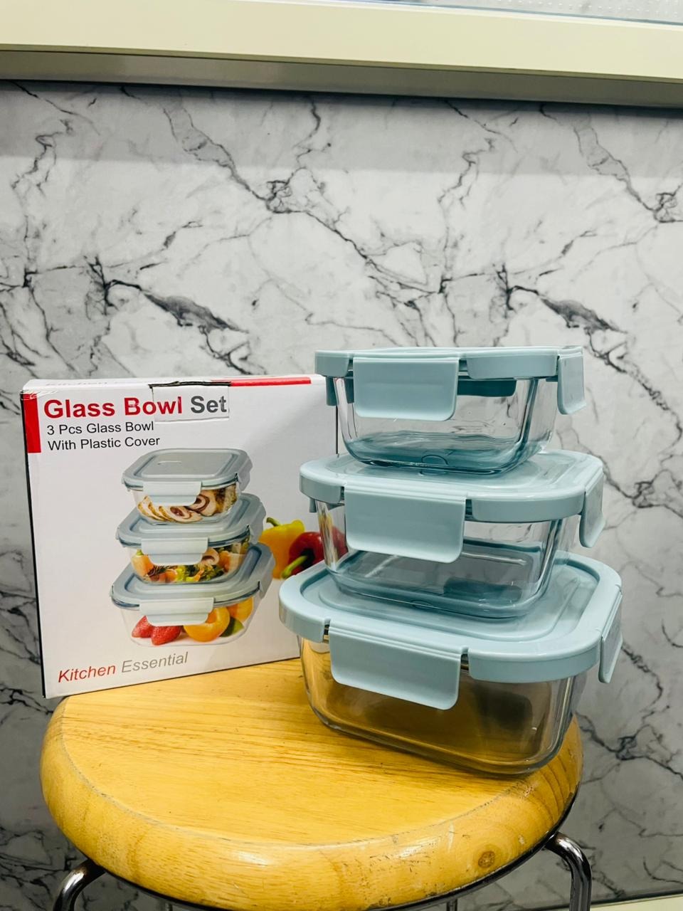 LUNCH BOX SET S.M.L SQUARE 3 PCS  22194 I 10-H2153-3