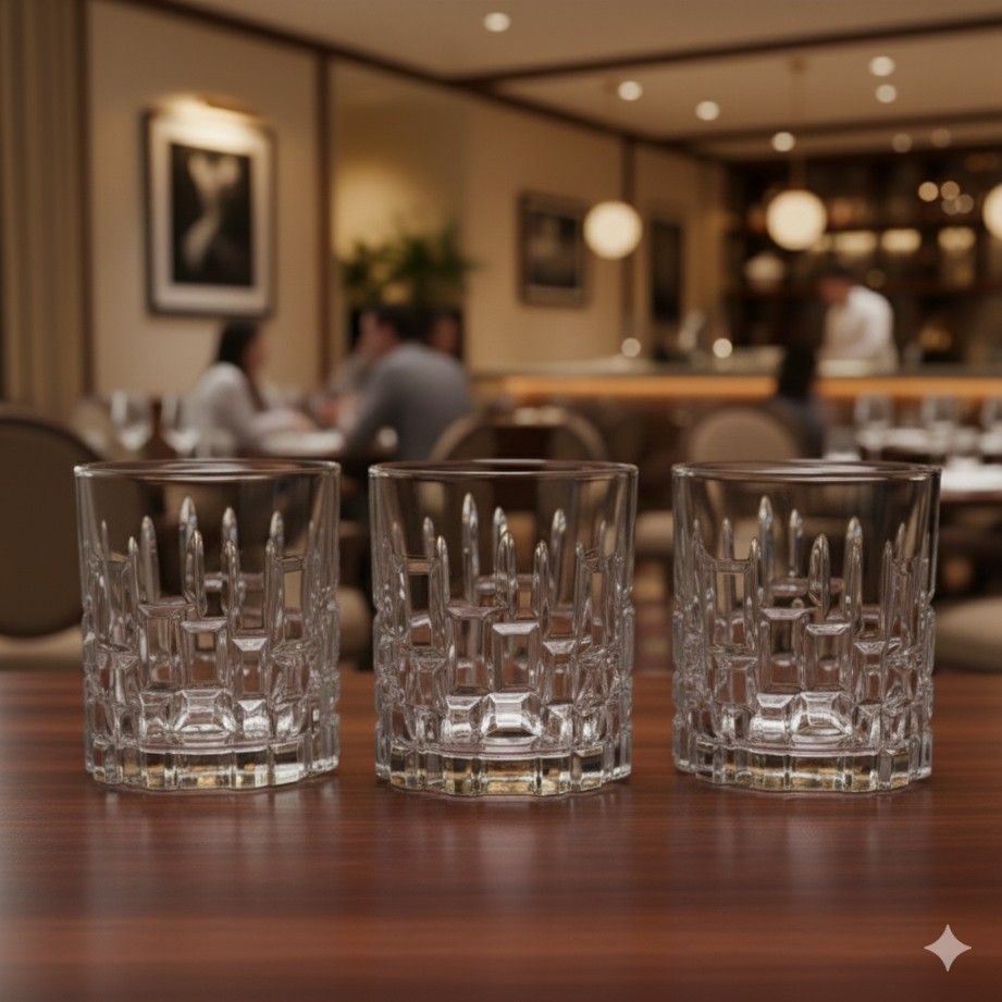 DELI WHISKY GLASS 340ML 6 PCS SET  23095 I KB103-2G